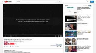 SDSU Blackboard Instructor Transition Guide - YouTube