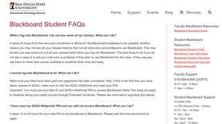 Blackboard Student FAQs