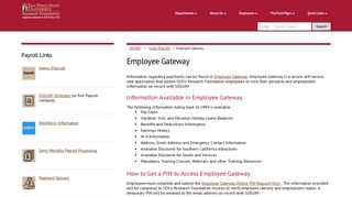 Payroll - Employee Gateway - SDSU Research Foundation