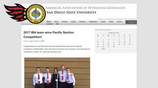San Diego State University AAPG Student Chapter | Department of ...