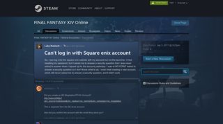 Can't log in with Square enix account :: FINAL FANTASY XIV Online ...