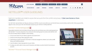 NetTeller User Guides - SeaComm Federal Credit Union