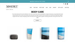 Dead Sea Body Care Products - Mineral Rich Body Care with SEACRET