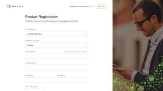 Product Registration - Seagate