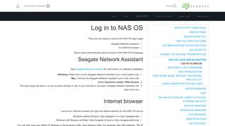Log in to NAS OS | Seagate