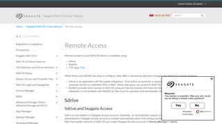 Seagate NAS OS 4 User Manual - Remote Access