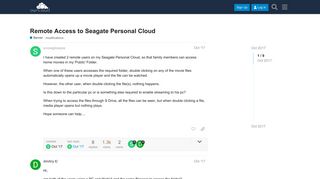 Remote Access to Seagate Personal Cloud - Server - ownCloud Central
