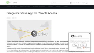 Seagate's Sdrive App for Remote Access | Seagate Australia / New ...