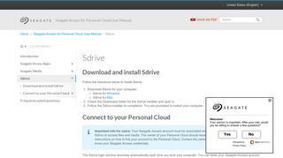 Seagate Access for Personal Cloud User Manual - Sdrive