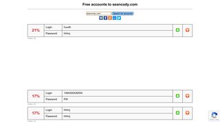 seancody.com - free accounts, logins and passwords