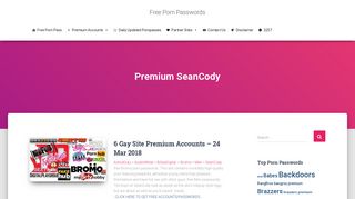 SeanCody - Free Porn Passwords