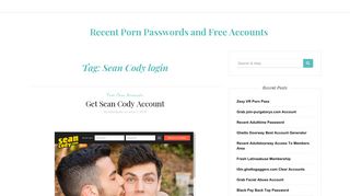Sean Cody login – Recent Porn Passwords and Free Accounts