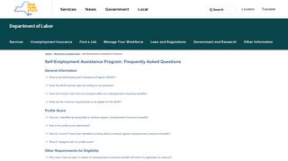 SEAP Frequently Asked Questions - New York State Department of ...