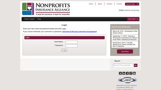 Login -- Nonprofits Insurance Alliance Group
