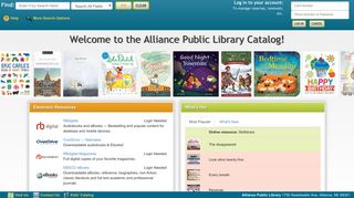 Catalog — Alliance Public Library