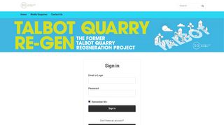 Sign in | Talbot Quarry Re-gen