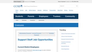 Support Staff Job Opportunities | Prospective Employees ... - CCSD