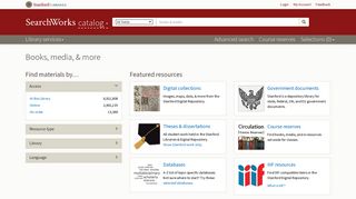 SearchWorks catalog : Stanford Libraries