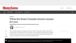What the Sears Canada closure means for you - MoneySense