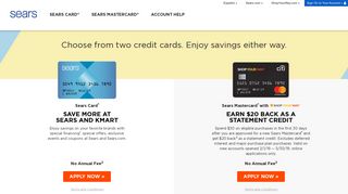 Apply for a Sears Credit Card or a Sears MasterCard® - Credit Cards