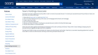 Sears Holdings Associate - Sears