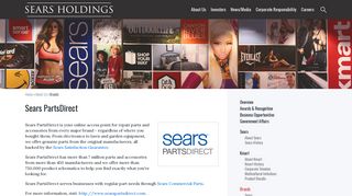 Sears PartsDirect | Brands | Sears Holdings Corporation