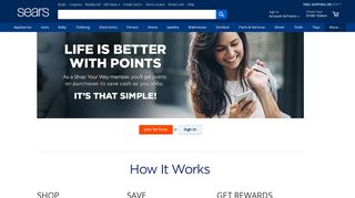 Get Points on Purchases - Sears