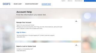 Sears Card® and Sears Mastercard - Credit Cards