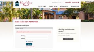 Island Seas Resort | Member Sign In