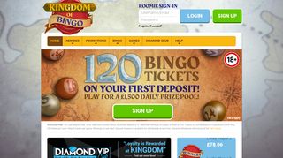 Kingdom Of Bingo | Get 120 Bingo Tickets on your first deposit!