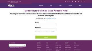 Guest & Season Passholder Portal - Knott's Berry Farm