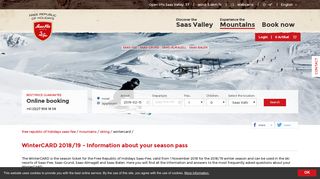 WinterCARD 2018/19 - information about your season pass