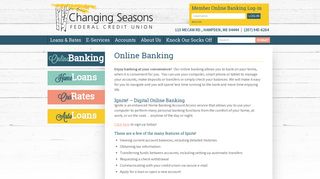 Online Banking | Changing Seasons FCU