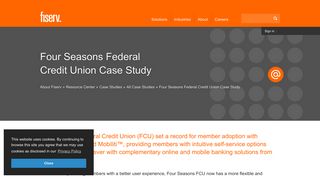 Four Seasons FCU Online Banking Adoption Case Study | Fiserv