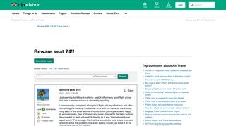 Beware seat 24!! - Air Travel Forum - TripAdvisor