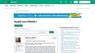 Seat24 and eTRAVELi - Air Travel Forum - TripAdvisor