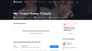 My Ticket Home Concert Tickets and Tour Dates | SeatGeek