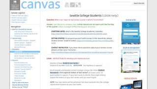 LOGIN Help - CANVAS (Seattle Community Colleges) Learning ...
