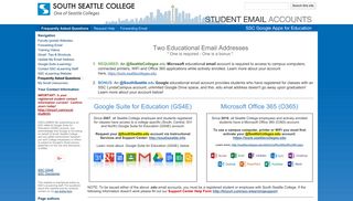 SouthSeattle.edu eMail Accounts - Google Sites - South Seattle College