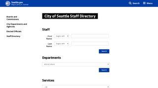 City of Seattle Gov Phone Dir