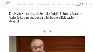 Dr. Kyle Kinoshita of Seattle Public Schools Accepts Valerie Logan ...