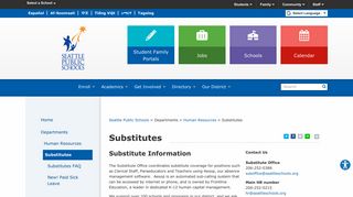 Substitutes - Seattle Public Schools