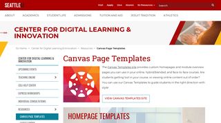 Canvas Page Templates - Resources - Center for ... - Seattle University