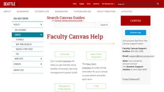 Canvas - Faculty - CDLI Help Center - Seattle University