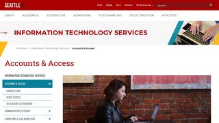 Accounts & Access - Information Technology ... - Seattle University