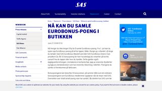 Nå kan du samle EuroBonus-poeng i butikken – SAS