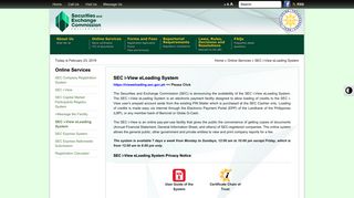 SEC i-View eLoading System - Securities and Exchange Commission