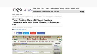Uttar Pradesh Local Elections 2017 Voter Slip: How to Check Your ...
