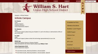 Infinite Campus - William S. Hart Union High School District