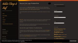 Second Life Login Problem/Fail | Nalates' Things & StuffNalates ...